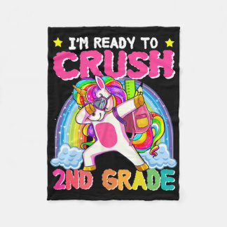 2de graad meisjes Unicorn Crush Second Grade terug Fleece Deken