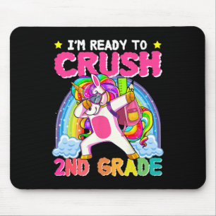 2de graad meisjes Unicorn Crush Second Grade terug Muismat