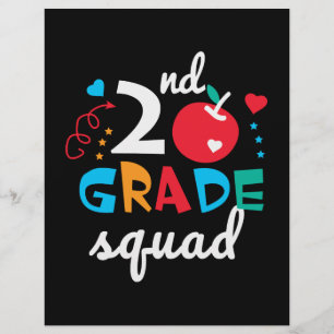2de klas squad school cadeau appel ontwerp flyer