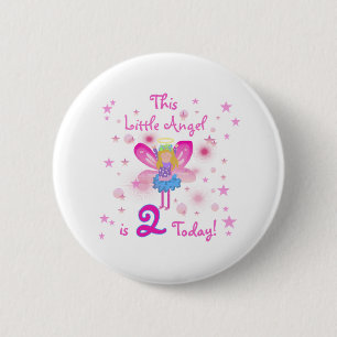 2de Little Angel Birthday Ronde Button 5,7 Cm