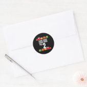 2de verjaardag Chug Chug Choo Choo Ik ben twee tre Ronde Sticker (Envelop)