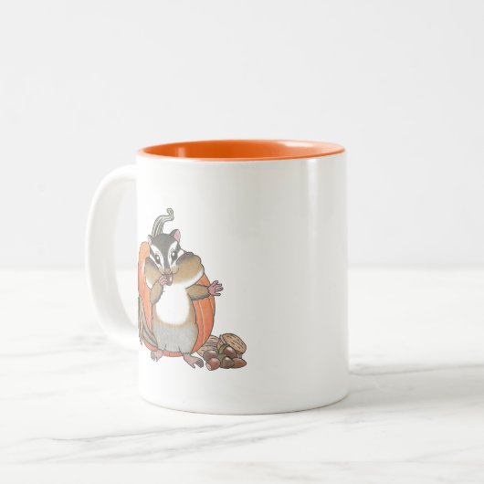 2designs Cute Chipmunk Squirrel Halloween Mug (Devant gauche)