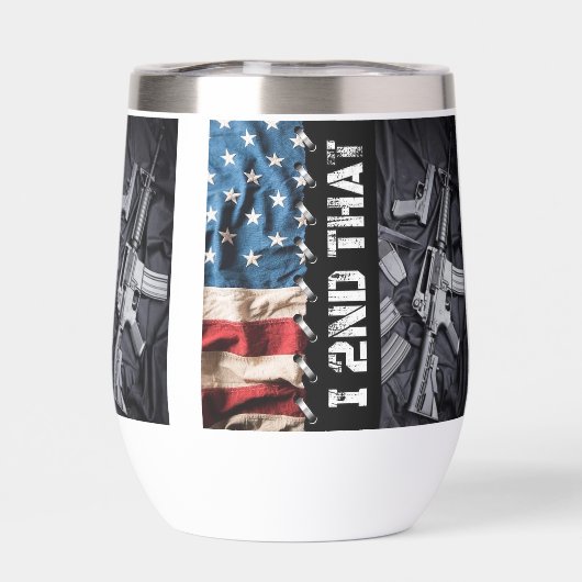 2e amendement 11 oz. Bouteille isotherme (Arrière)