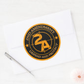 2e amendement 3 ronde sticker (Envelop)