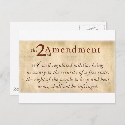 2e amendement  briefkaart (Voorkant / Achterkant)
