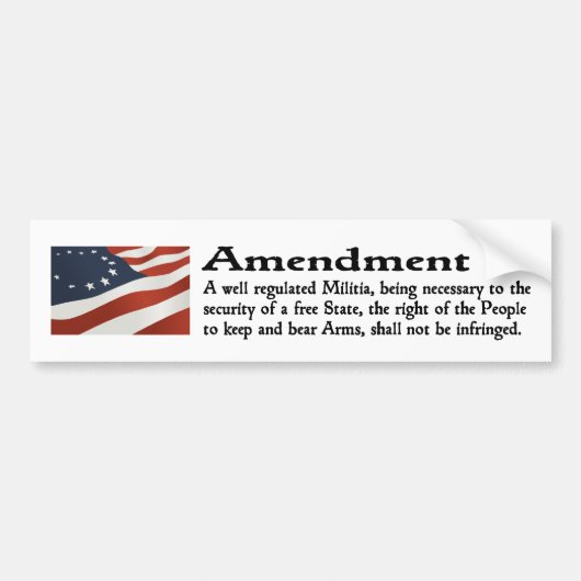 2e amendement bumpersticker (Voorkant)