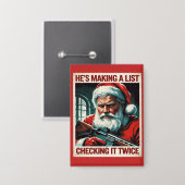 2e Amendement Santa Button | Kerst Pistool rechten (Voorkant / Achterkant)