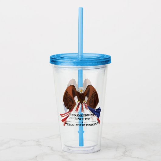 2e amendement Sierkussen Acryl Drinkbeker (Voorkant)