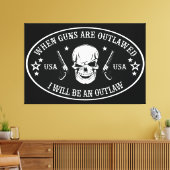 2e amendement Sierkussen Canvas Afdruk (Insitu (Woonkamer))