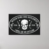 2e amendement Sierkussen Canvas Afdruk (Voorkant)