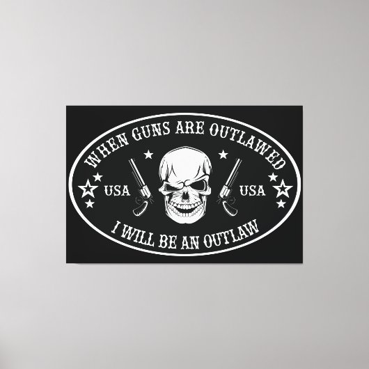 2e amendement Sierkussen Canvas Afdruk (Voorkant)