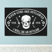 2e amendement Sierkussen Canvas Afdruk (Insitu (Houten vloer))