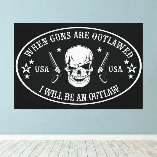 2e amendement Sierkussen Canvas Afdruk (Insitu (Houten vloer))