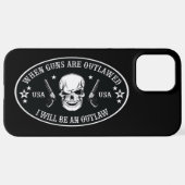 2e amendement Sierkussen iPhone Hoesje (Achterkant horizontaal)