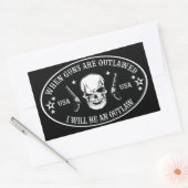 2e amendement Sierkussen Rechthoekige Sticker (Envelop)