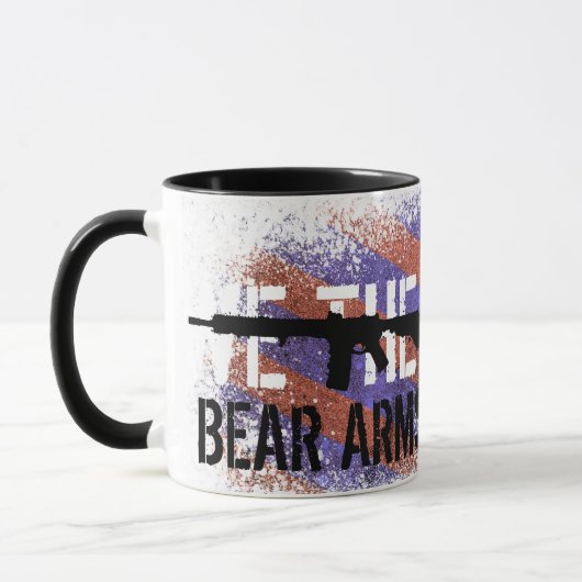 2e amendement, US Flag et AR-15 Mug (Gauche)
