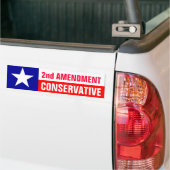 2e amendementsconservatief bumpersticker (Op Truck)