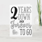 2e Anniversaire, 2 ans plus tard pour aller carte (Devant)