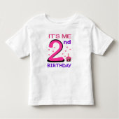 2E Anniversaire Baby Tshirt rose mignon (Devant)
