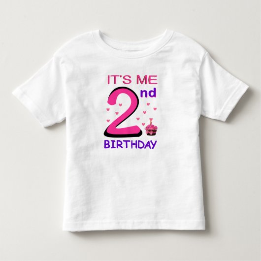 2E Anniversaire Baby Tshirt rose mignon (Devant)