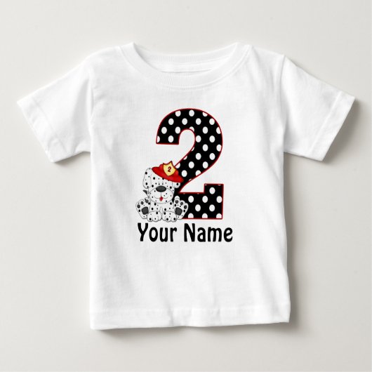 2e anniversaire Dalmatie personnalisée T-shirt (Devant)