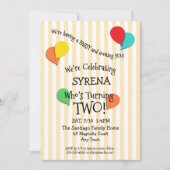 2e anniversaire de la fête Ajouter une invitation  (Devant)