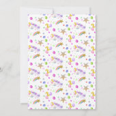 2e Anniversaire Unicorne Avec Invitation De Gâteau (Dos)