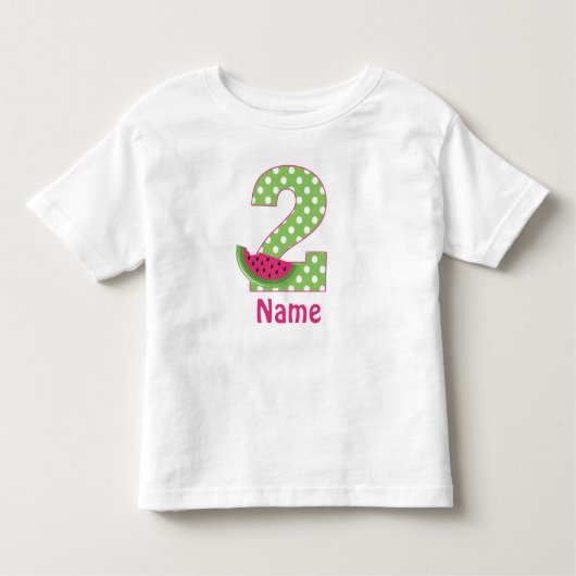 2e anniversaire Watermelon rose T-shirt personnali (Devant)