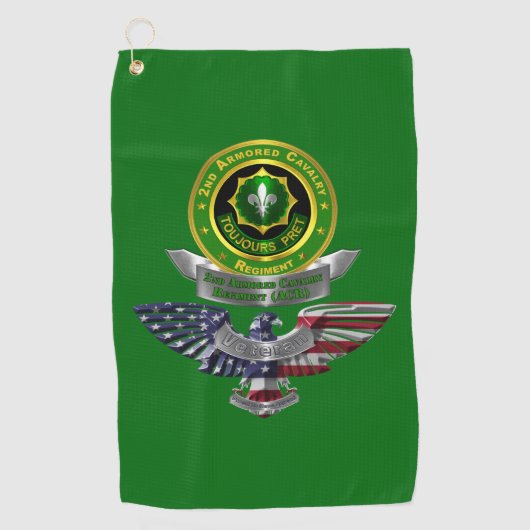2e Armored Cavalry Regiment Golfhanddoek (Voorkant)