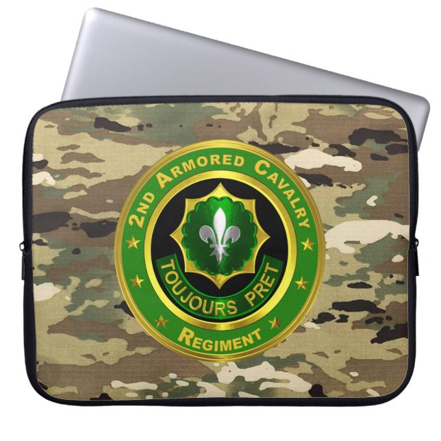 2e Armored Cavalry Regiment Laptop Sleeve (Voorkant)