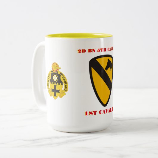 2E BATAILLE 5E CAVALRY 1ER CAVALRY MUG (Devant gauche)