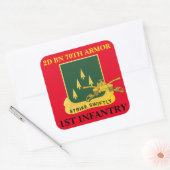 2E BATALJON 70E PANTSERING 1E INFANTERIE STICKERS (Envelop)