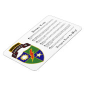 2e bataljon - 75e Ranger met Tab Magnet 4x6 Magneet (Linkerzijde)