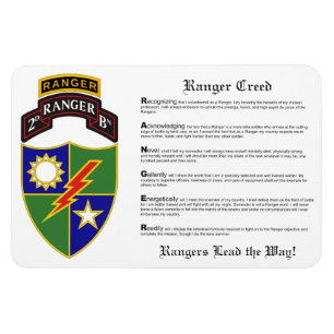 2e bataljon - 75e Ranger met Tab Magnet 4x6 Magneet