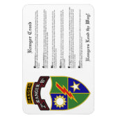 2e bataljon - 75e Ranger met Tab Magnet 4x6 Magneet (Verticaal)