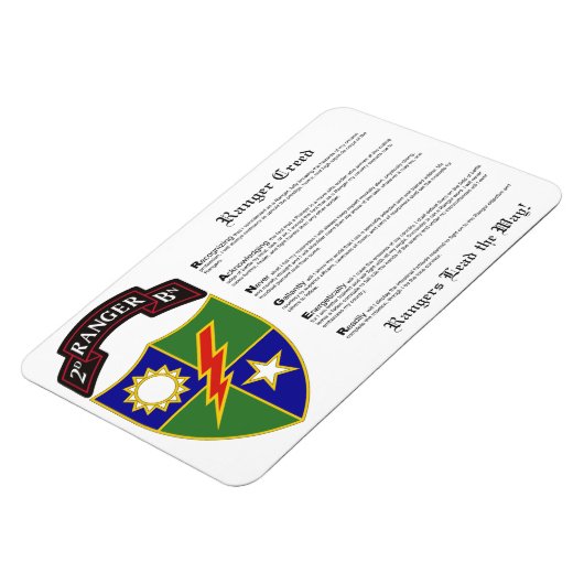 2e Bataljon - 75e Ranger Regiment Magnet 4x6 Magneet (Linkerzijde)