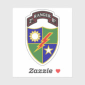 2e Bataljon - 75e Ranger Regiment Sticker (Vel)