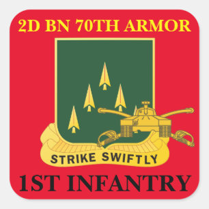 2E BATTALION 70E ARMOR 1E INFANTRY STICKERS
