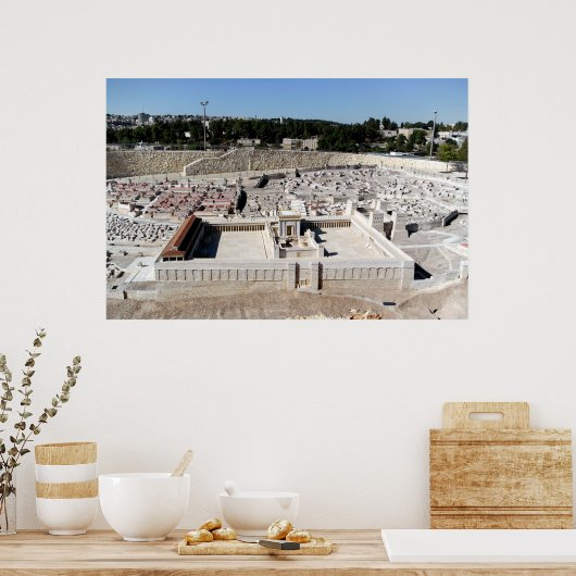 2e Beis HaMikdash (Heilige Temple in Yerusalem) Poster (Keuken)