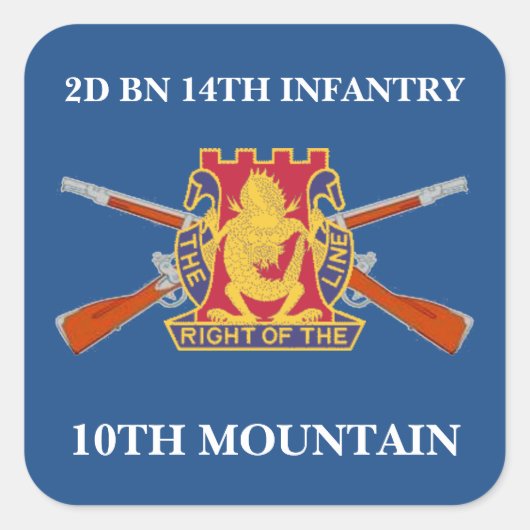 2E BN 14E INFANTERIE 10E BERG STICKERS (Voorkant)