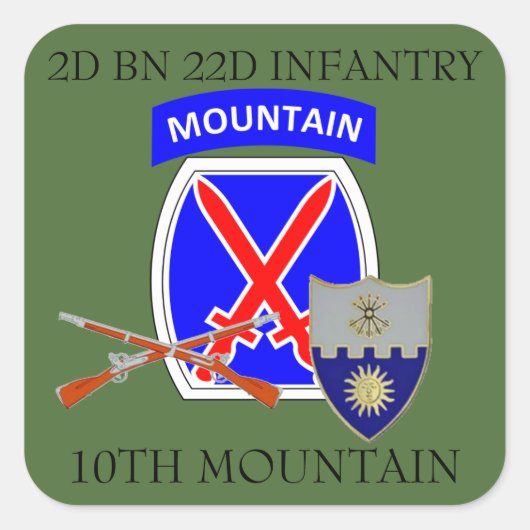 2E BN 22E INFANTERIE 10E BERG STICKERS (Voorkant)