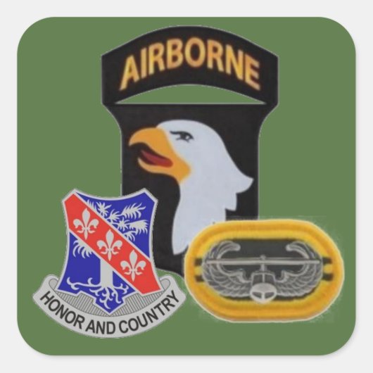 2E BN 327E INFANTERIE 101E STICKERS AIRBORNE (Devant)