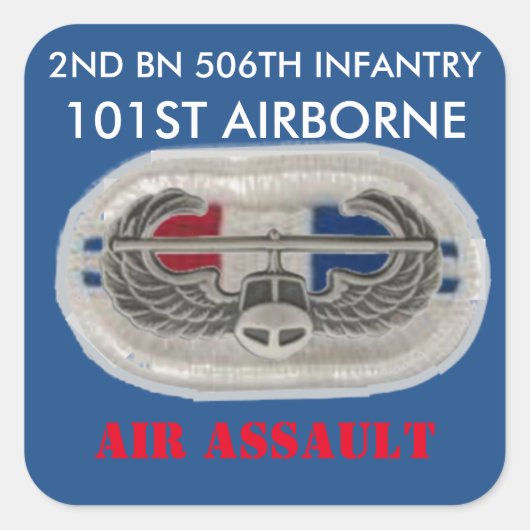 2E BN 506E INFANTERIE 101E STICKER IN DE LUCHT (Voorkant)