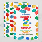 2e Bouwstenen Verjaardag, bouwfeest Kaart (Voorkant / Achterkant)