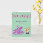 2e carte d'anniversaire avec chat Hobby Horse et C (Fleur jaune)