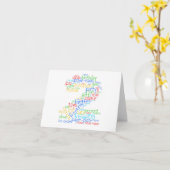 2e carte d'anniversaire B (Fleur jaune)