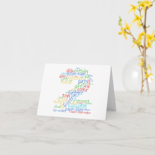 2e carte d'anniversaire B (Fleur jaune)