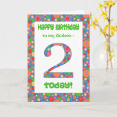 2e carte d'anniversaire pour Godson, Bright et Bub (Fleur jaune)