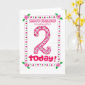 2e carte d'anniversaire pour une Godgirl (Fleur jaune)