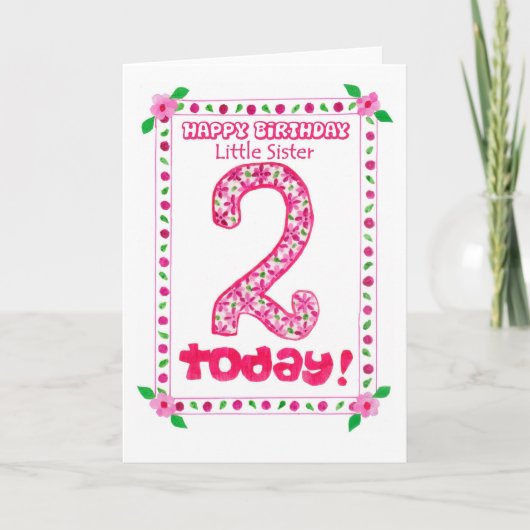 2e carte d'anniversaire pour une petite soeur (Devant)